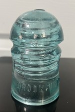 Brookfield New York Glass Insulator #10 Aqua ...