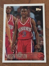 Allen Iverson 1996-97 Topps Rookie Card #171 RC. rookie card picture