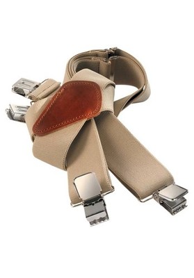 Cabela s Roughneck durable utility heavy duty tan strap metal clasp suspenders
