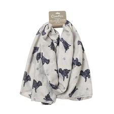 Black Labrador Retriever Dog Lover Scarf - Year-round scarf, Lightweight, 67"