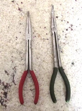 2 Heavy-Duty Needle Nose Pliers – Extra-Long Reach with Non-Slip Grip UNBRANDED