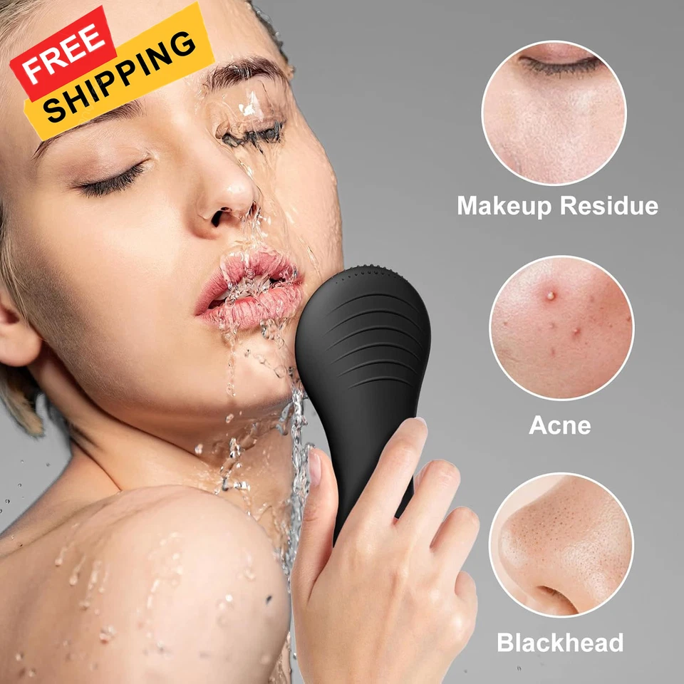 Щетка для чистки лица OWLMATE, электрический скруббер для лица для мужчин и женщин черная  - Изображение 3 из 4