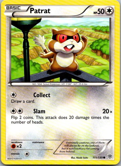 Patrat 111/135 Common Plasma Storm Pokemon Lightly Played