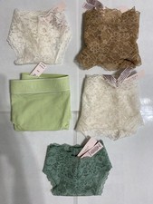 Victoria's Secret Panties Lot of 5 Lace Thongs/Cheeky Assorted Colors Size M NWT