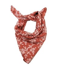 Unisex Cotton Square Bandanas Scarves 24x24 Floral-rustred
