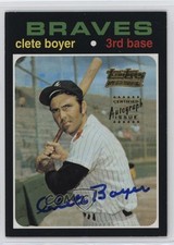 2001 Topps Team Topps Legends Clete Boyer #TT31F Auto 15wb