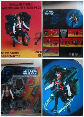 x 1 China Star Wars Power of the Force 2 Deluxe Han Solo - Smuggler Flight Pack
