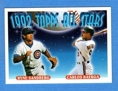 1993 Topps #402 Ryne Sandberg/Carlos Baerga All-Star Cubs/Indians