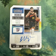 2023-24 Panini Contenders Vasilije Micic Rookie Ticket Die Cut Auto /29 Thunder