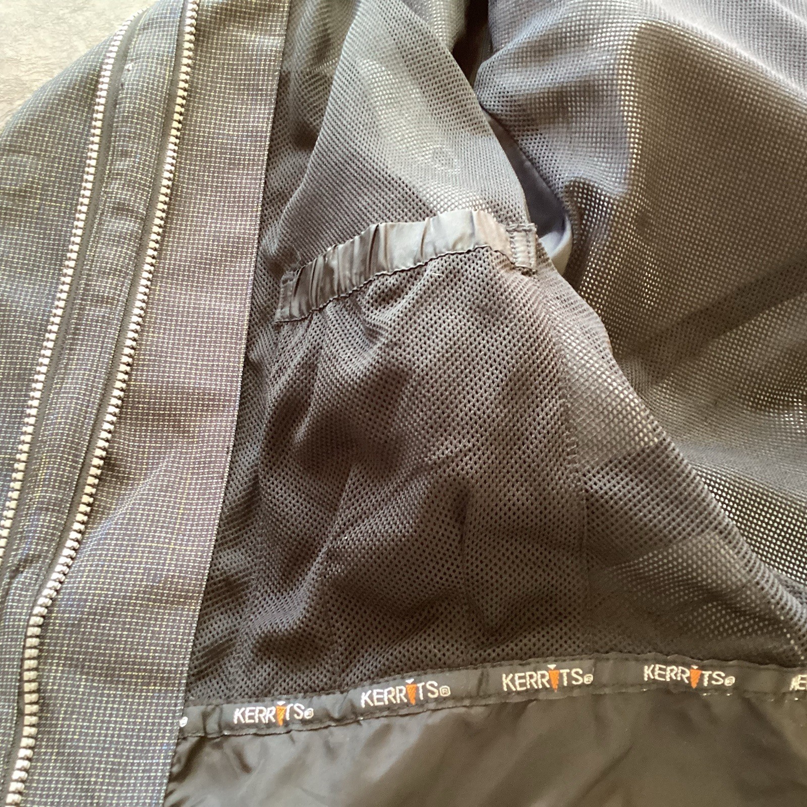 Kerrits Hooded Waterproof Riding Equestrian Jacket XL Vents Pockets Dark Gray