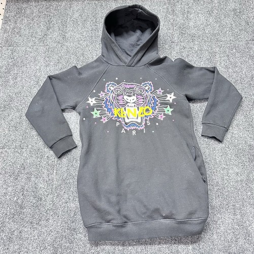 Kenzo Kids Black Tiger Star Embroidered Hoodie Size 12A / 152 Pre-owned