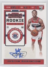2019-20 Panini Contenders Rookie Ticket Sticker Justin Robinson #151 Auto 00e8