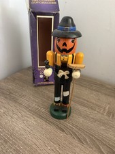 HALLOWEEN NUTCRACKER Pumpkin Scarecrow Vintage 8.5"
