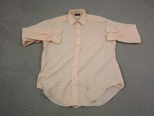 True Vintage Career Club Shirt Mens 16.5 Large Orange 60s 70s Disco Made in USA