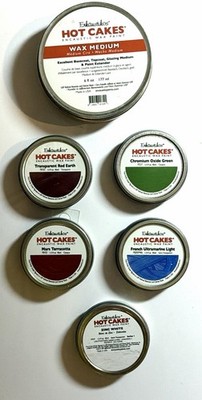 Reduced- 6 Enkaustikos Assorted Colors Hot Cakes Encaustic Wax Paint & Medium