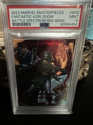 2022 marvel masterpieces battle spectrum red Doom Fantastic Four /50 Pop 1!