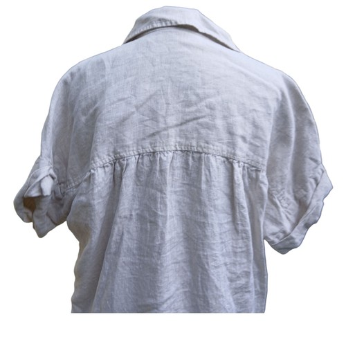 J. Crew Baird McNutt Irish Linen Shirt Dress Oat Natural Lagenlook Tunic Top Org - Picture 9 of 10