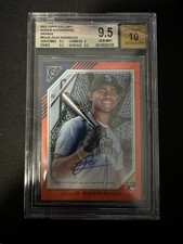 JULIO RODRIGUEZ 2022 TOPPS GALLERY ORANGE AUTO 8/25 ROOKIE RC #RA-JR JC