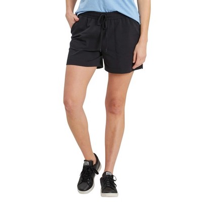 Life Is Good Solid Crusher-FLEX Women's Casual Shorts, True Black, Small