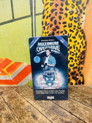 VINTAGE 1986 STEPHEN KINGS MAXIMUM OVERDRIVE VHS TAPE FACTORY SEALED CULT HORROR
