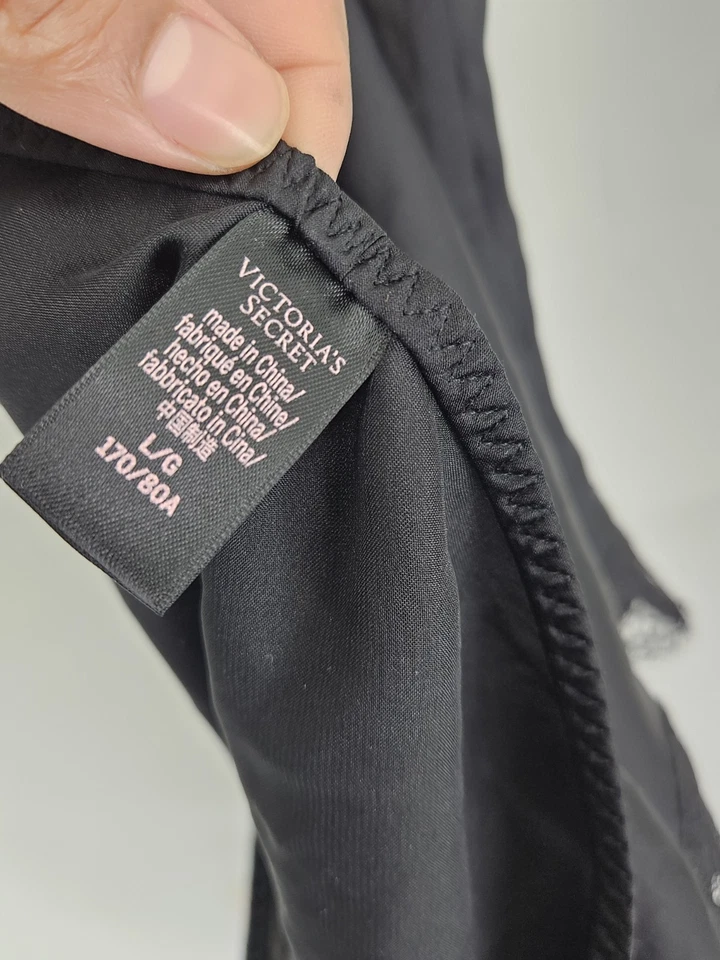 Pantalones Cortos Victoria Secret Satén Jacquard Tiro Alto Encaje Descarados para Dormir Talla L Foto 3 de 4