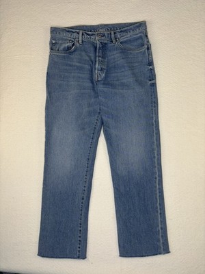 Buck Mason Ford Standard Jeans 34x30 Indigo Double Dipped Denim Button Fly