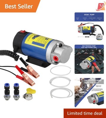 Engine Oil Pump Electric Portable Self-Priming Motor for Cars Boats Trucks