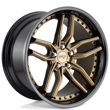 20x9 Niche Wheels M195 Methos Matte Bronze Black Bead Ring Rims 5x114.3 1pc
