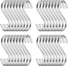 100 Pack 2.75 Inch S Hooks Stainless Steel S Shaped Hooks Heavy Duty S Hooks