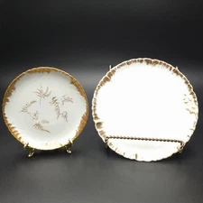 Antique~CFH/GDM~ Charles Field Haviland Limoges Porcelain Gold Trim Plate Lot