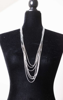 The Limited Layered Multi-Strand Necklace Silver-Tone NWT $30