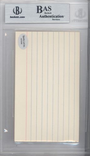 Dick "Turk" Farrell Autographed Signed 3x5 Index Card Phillies Beckett #9889386 - Picture 2 of 2