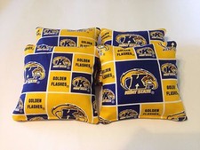 4 KENT STATE CORNHOLE BEAN BAGS TOSS GAME GOLDEN FLASHES FREE SHIPPING