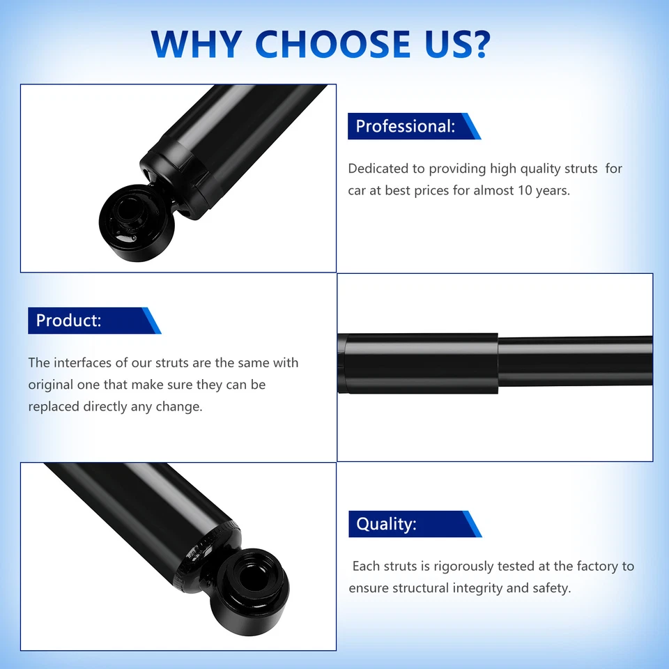 Nuevo par de piezas de repuesto de puntal amortiguador trasero para Hyundai Accent 2012-2017 Foto 3 de 4