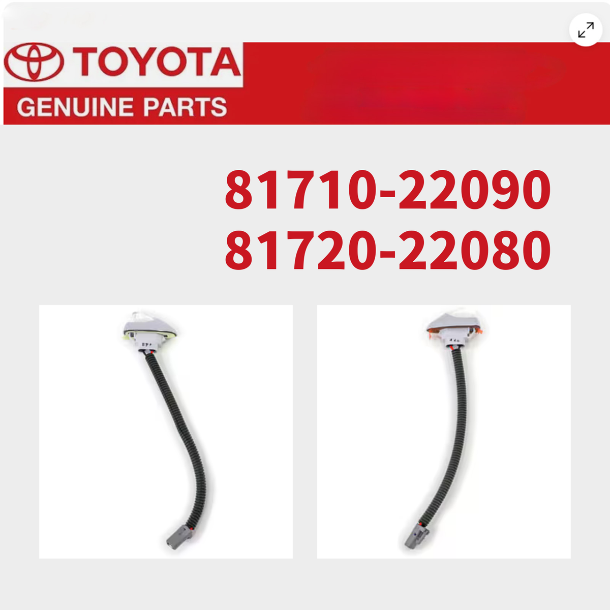 ジャパンフェンダーマーカー Toyota Genuine Mark2 JZX10# 96- Fender Marker Lamp Unit Left