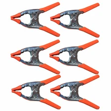 SPRING CLAMPS  6 INCH  METAL  6 PIECES  SUPER  GRIP 3 " JAW OPENING