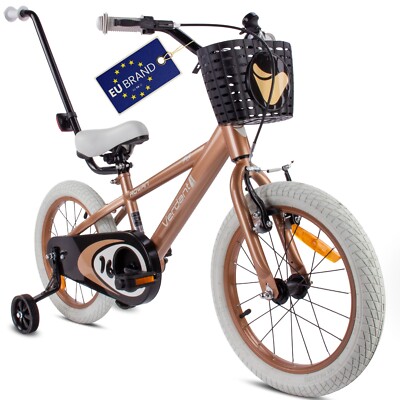 Kinderfahrrad Jungen Fahrrad Stützräder Schubstange 16 Zoll Verdant Rowan