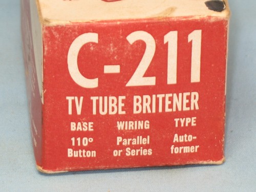 PERMA POWER ~ # C-211 ~ TUBO TV BRILLANTATORE ~ BASE PULSANTE 110 GRADI ~ NOS ~ - Foto 9 di 13