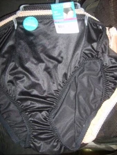 3 PR RADIANT~VANITY FAIR~LIGHT CONTROL~HI-CUT~NYLON PANTIES~NIP~SZ 12~BLK/BEIGE