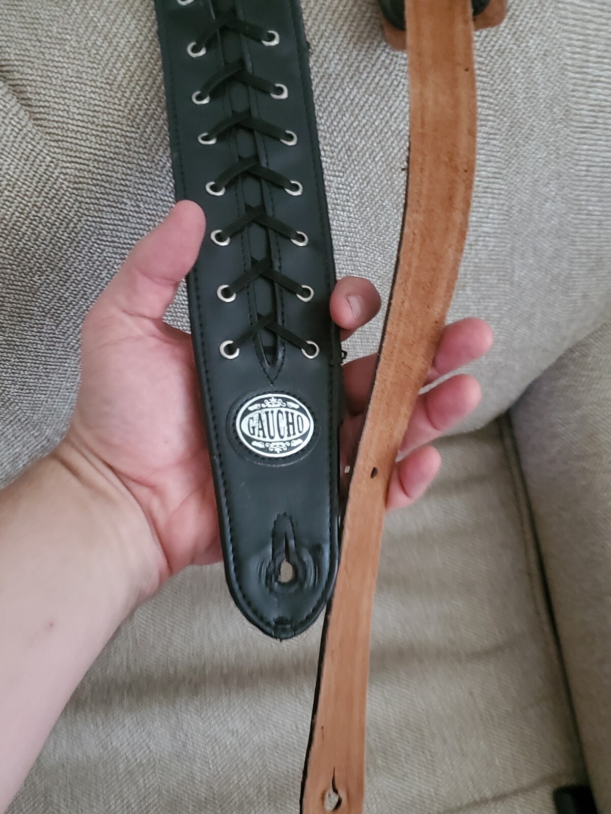 Gaucho Padded Leather guitar strap eBay