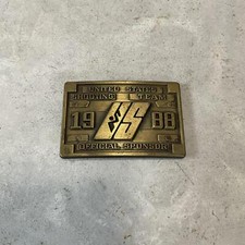 vintage 1988 united states shooting team seoul olympics belt buckle