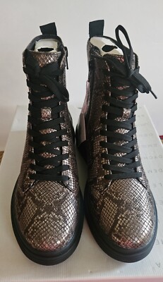 New GEOX PHAOLAE A - Print- Metallea Ankle Boot  Size # 7