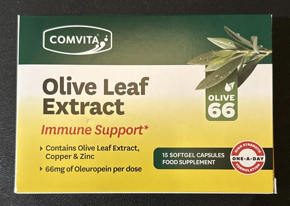 Comvita Olive Leaf Extract Immune Support 15 Softgel Capsules BBF 08/2023