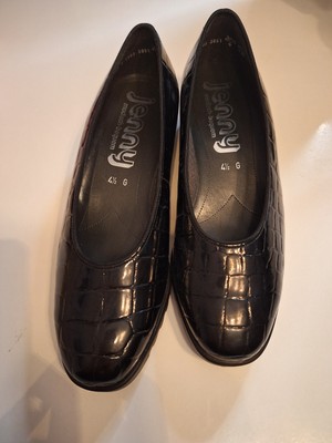 JENNY bei ARA. Bequemer Damenschuh Gr. 4,5 Farbe: Schwarz. Kroko