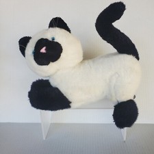 Vintage Alegria By PMI Plush Siamese Cat Kitten Playful Pose Blue Eyes 8"H