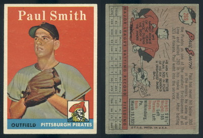 Paul Smith - 1 47094) 1958 Topps 269 Paul Smith Pirates-EM | eBay