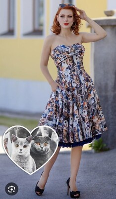 Dolly Dotty Melissa Dress Vintage Style Retro UK 18 UK