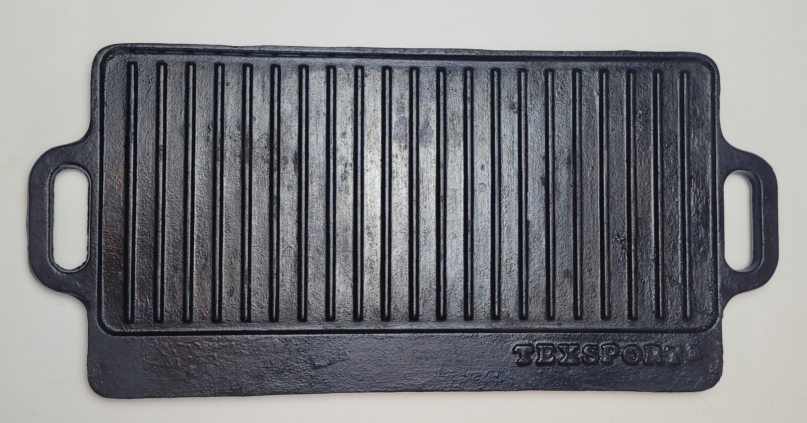 Vintage Texsport Cast Iron Griddle Reversible Grill Pan (20" x 9") eBay