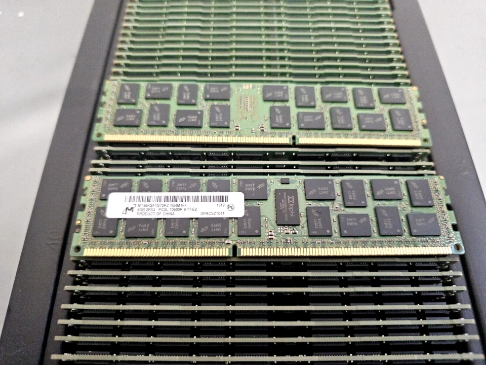 Lot of 50 MICRON 8GB 2RX4 PC3L-10600R Server MT36KSF1G72PZ-1G4M1FF - Image 4 of 4