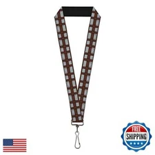 Buckle-Down Star Wars Lanyard, Star Wars Chewbacca Bandolier Bounding Browns 